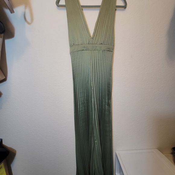 NWT Abercrombie & Fitch Giselle Pleated Jumpsuit Size XXSP - Green - Picture 8 of 11